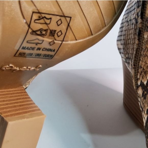 Snake Skin Booties Womens Size 10 - Picture 8 of 8